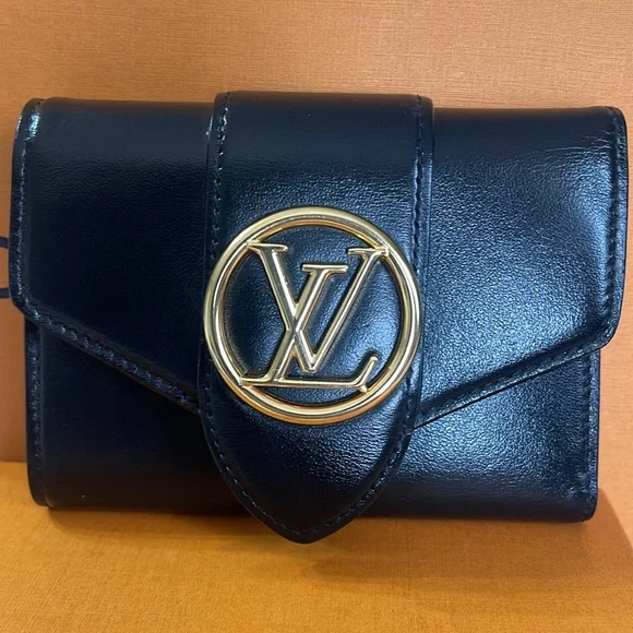 Louis Vuitton Calfskin Portefeuille Wallet compact Neuf Pont LV Leather - Picture 7 of 9